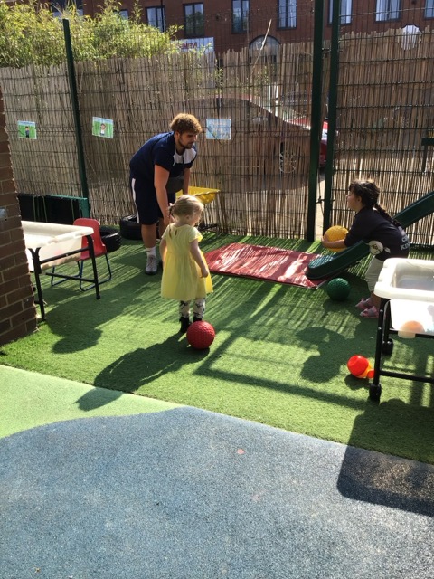 Outdoor play area at Noel Park where children enjoy fresh air and physical activities